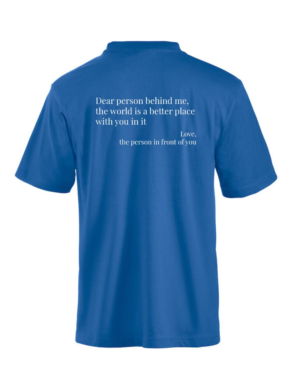 Classic 'Dear Person' T-shirt Blauw