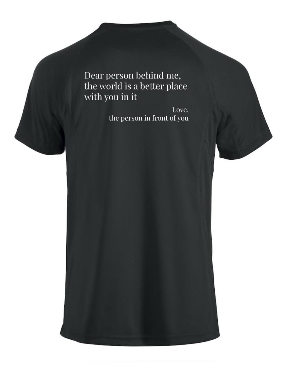 Active 'Dear Person' Gym T-shirt Zwart