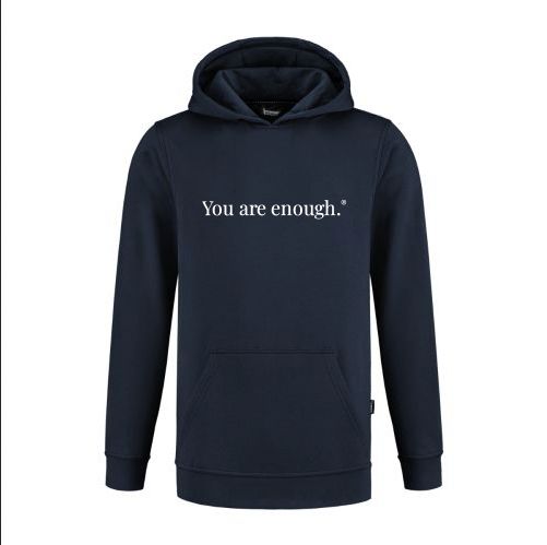 HOODED 'Dear Person' Sweater Donkderblauw