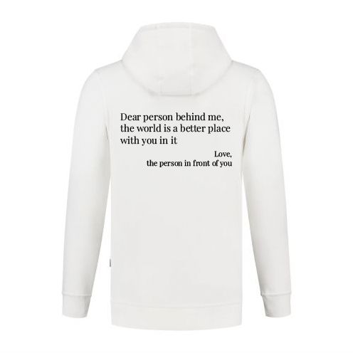 HOODED 'Dear Person' Sweater Wit