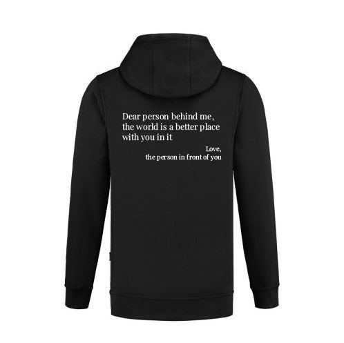 HOODED 'Dear Person' Sweater Zwart